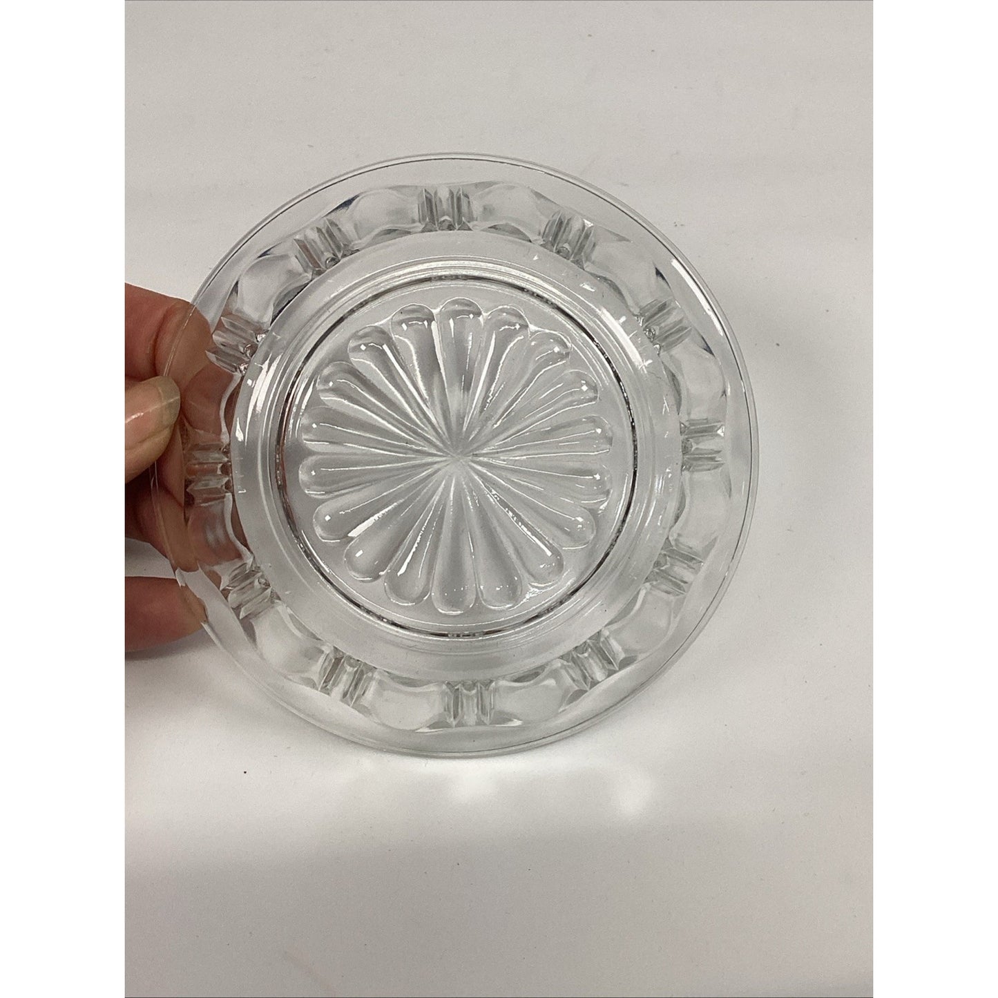Heisey Glass Company Pressed Glass Bowl Candy Nut Dish In A Flute Pattern