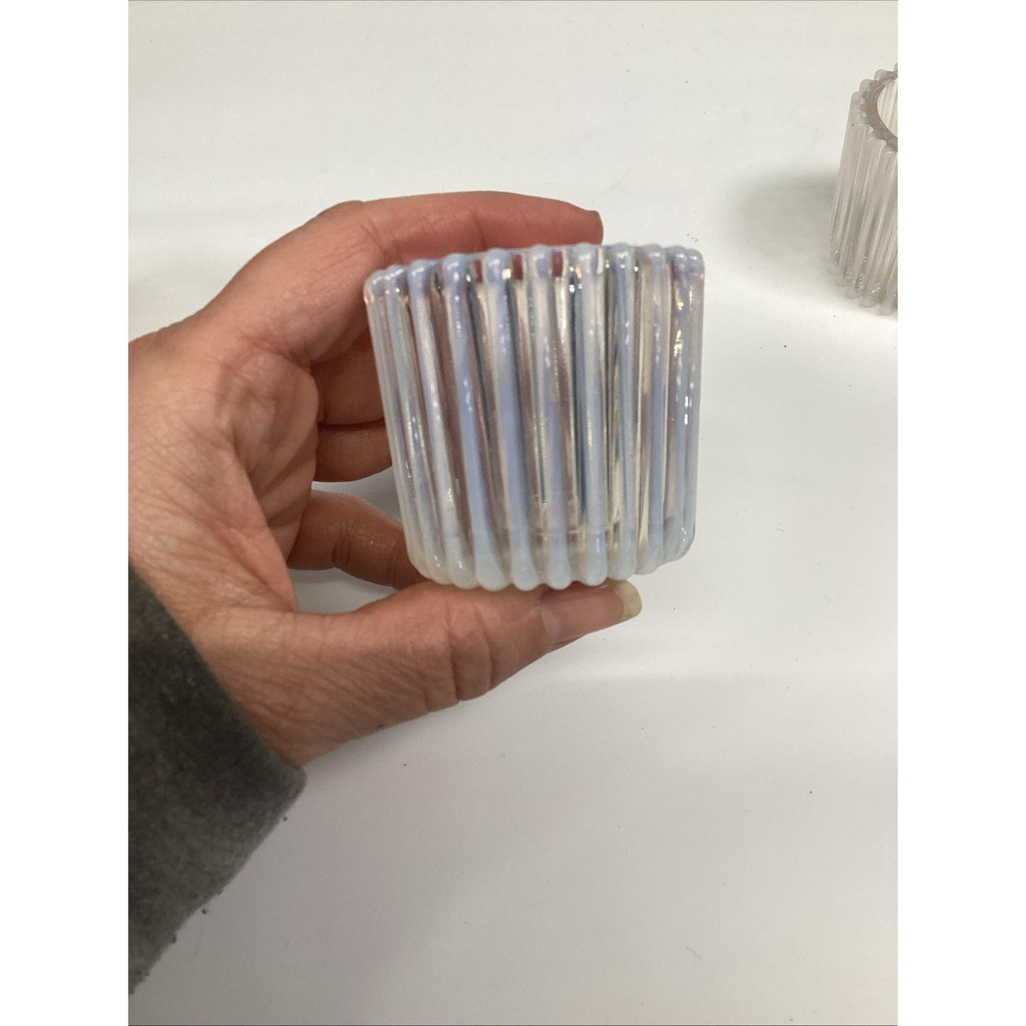 1889 EAPG Opalescent Toothpick Holders -BEATTY RIB Pattern by Beatty & Sons (4)
