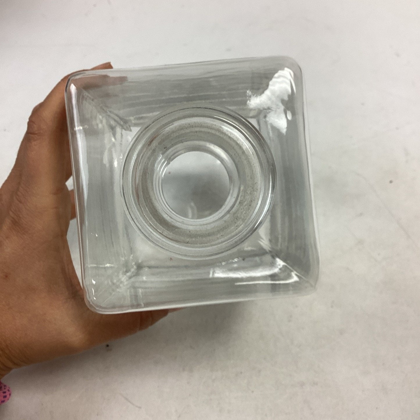 Vintage Glass Decanter With Stopper - 9.5”H