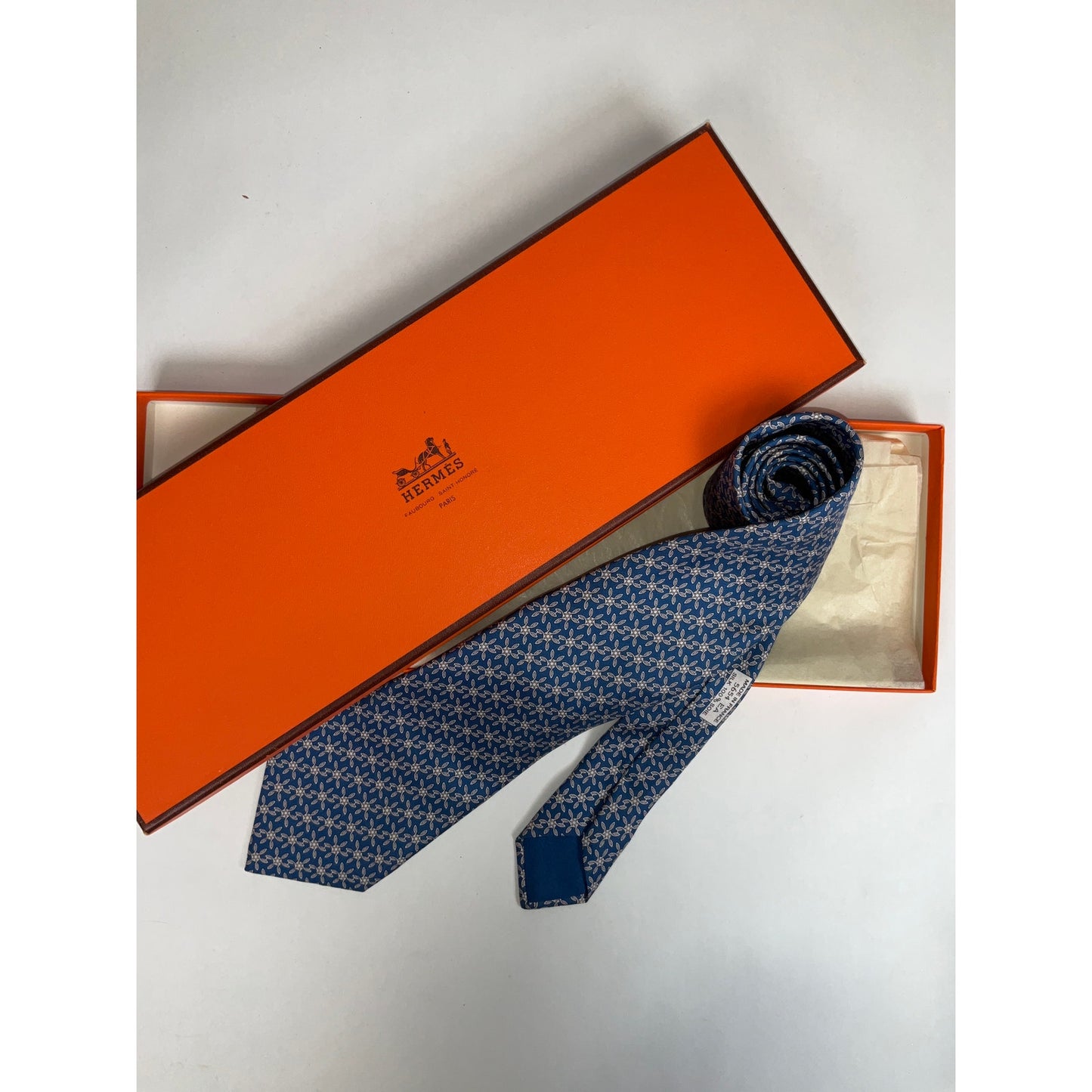 Men’s Hermès Blue Star Tie REF: 5654 EA | No Box