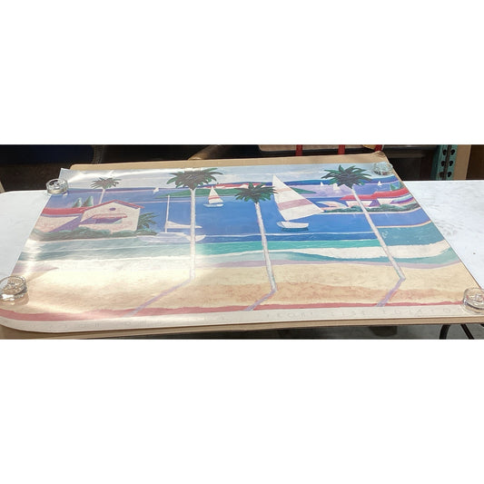 1988 Allison Daniel’s Front Line Editions Sailboats Poster Print - 48.75x36”