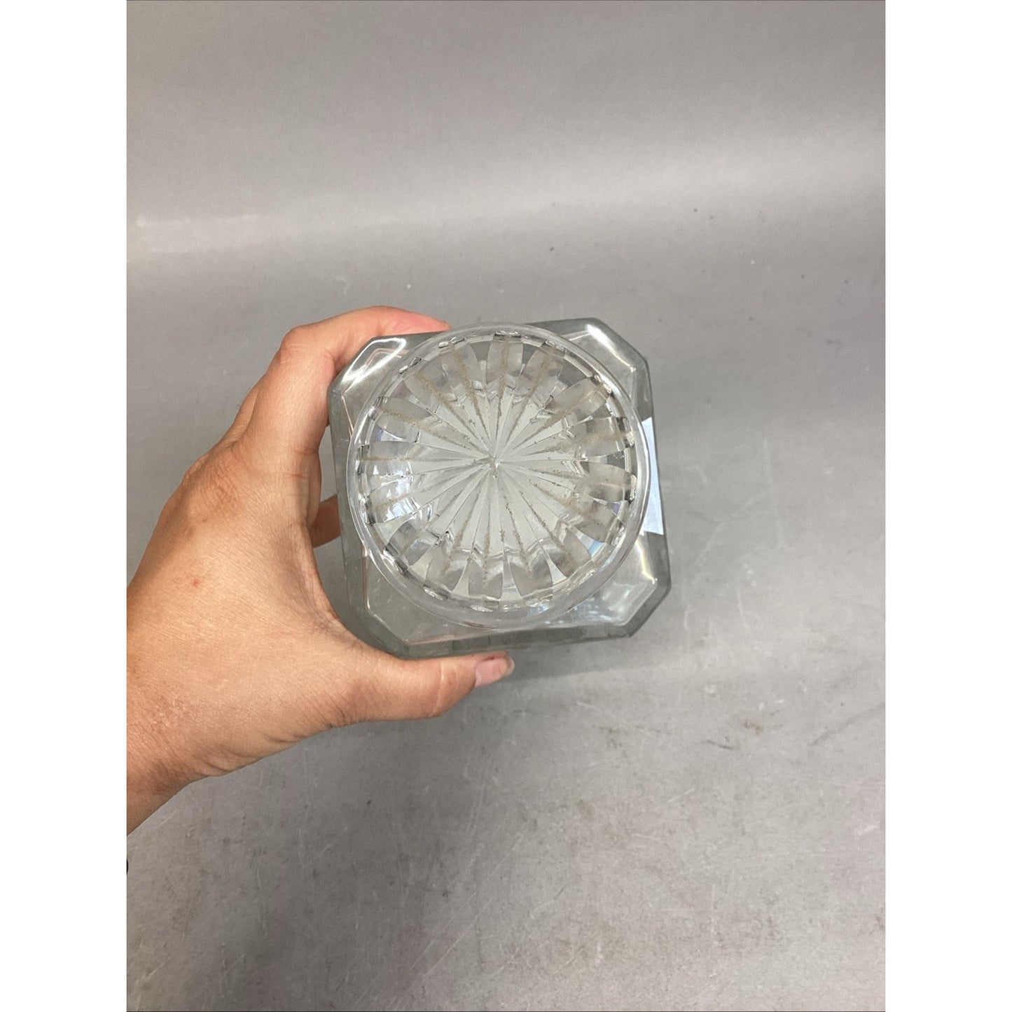 Vintage Heavy Lead Crystal Decanter With Stopper - 10”H