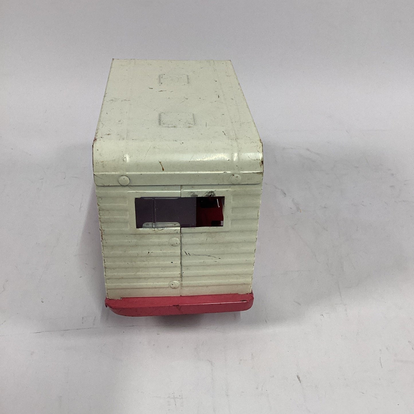 Vintage 1960's Tonka Jeep Camper Pink Pressed Steel Truck and Camper