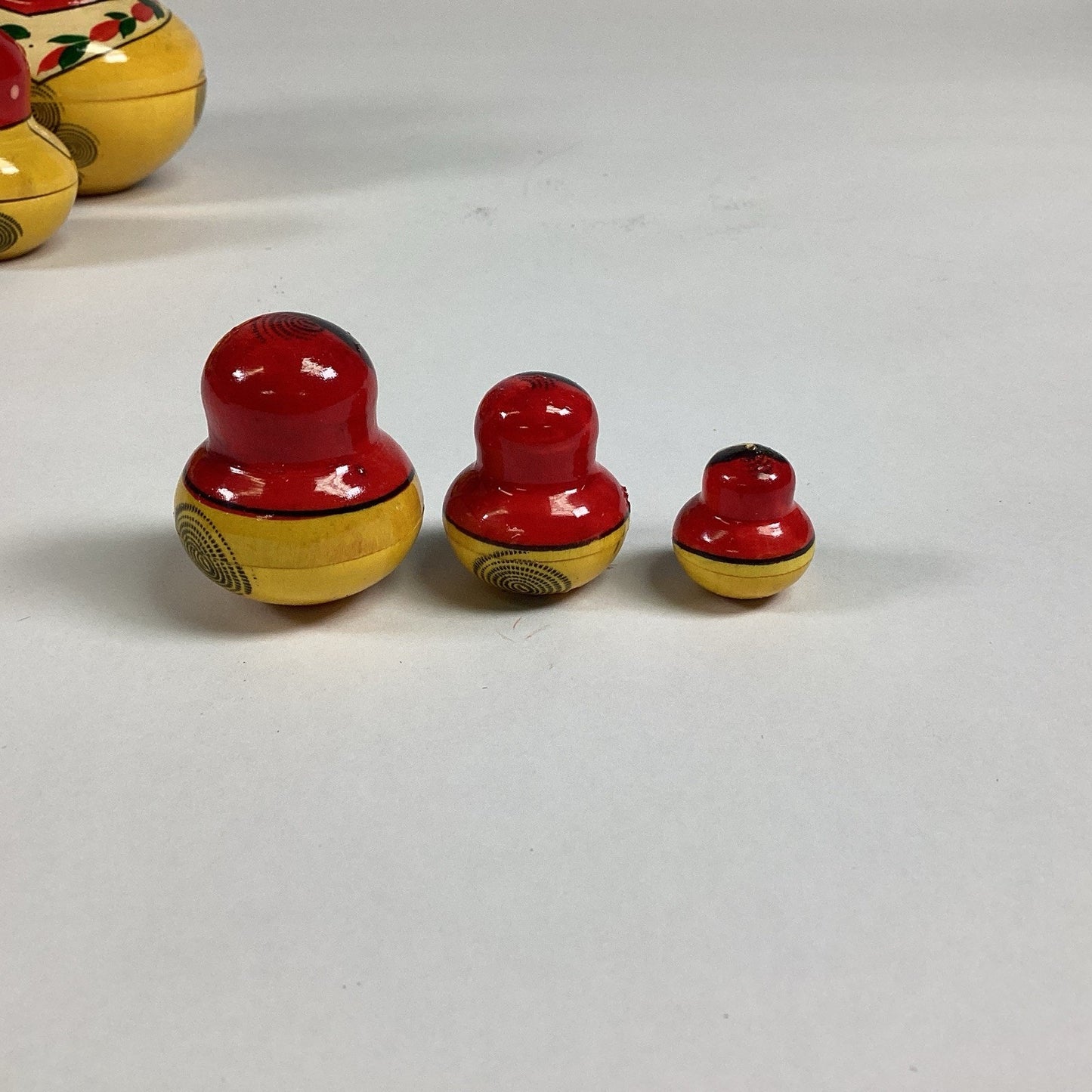 Set of 7 Hand-painted Wooden Russian Nesting Dolls