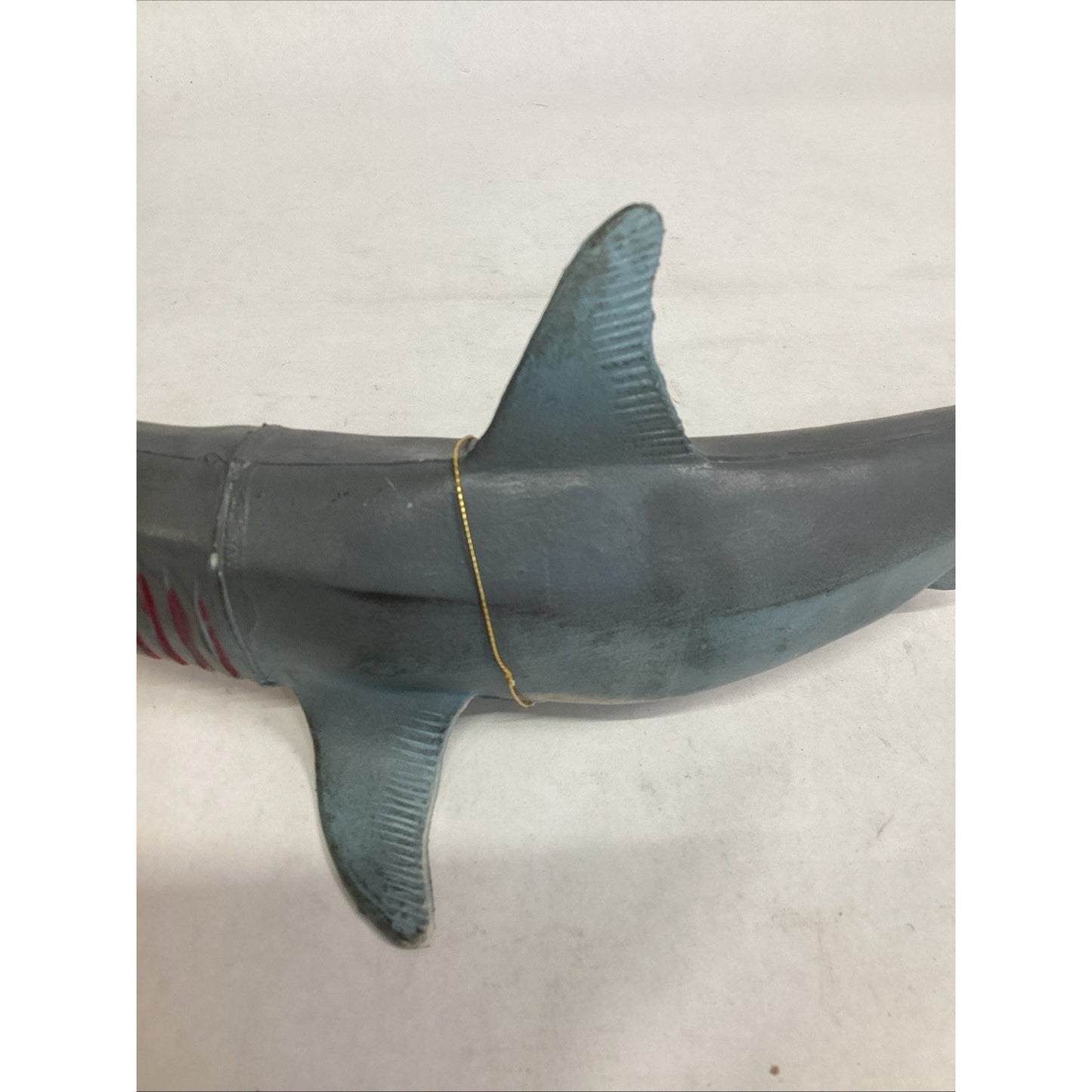 Vintage 1995 Rubber Great White Shark Toy - #10084 - 13”L