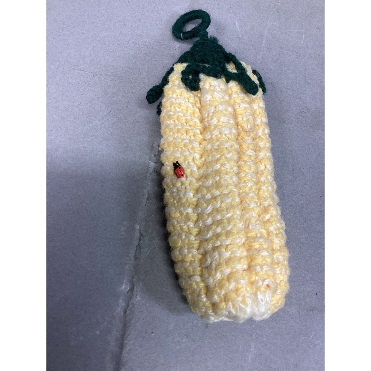 Set Of 7 Handmade Vintage - 5 Crochet Pot Holders, & A Corn And Chicken Figure
