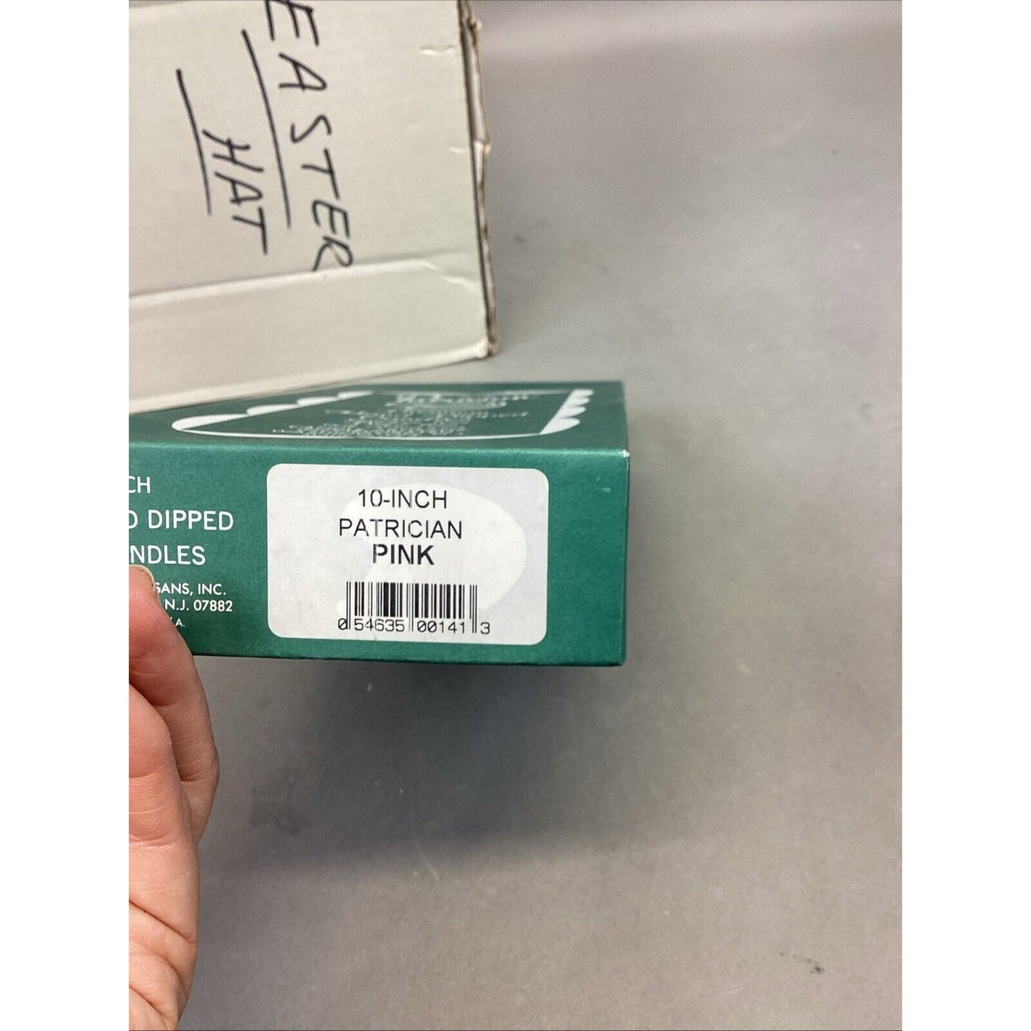 Dept 56 Glitterville Easter Egg Party Hat w/ 6 Patrician Pink 10” Candles