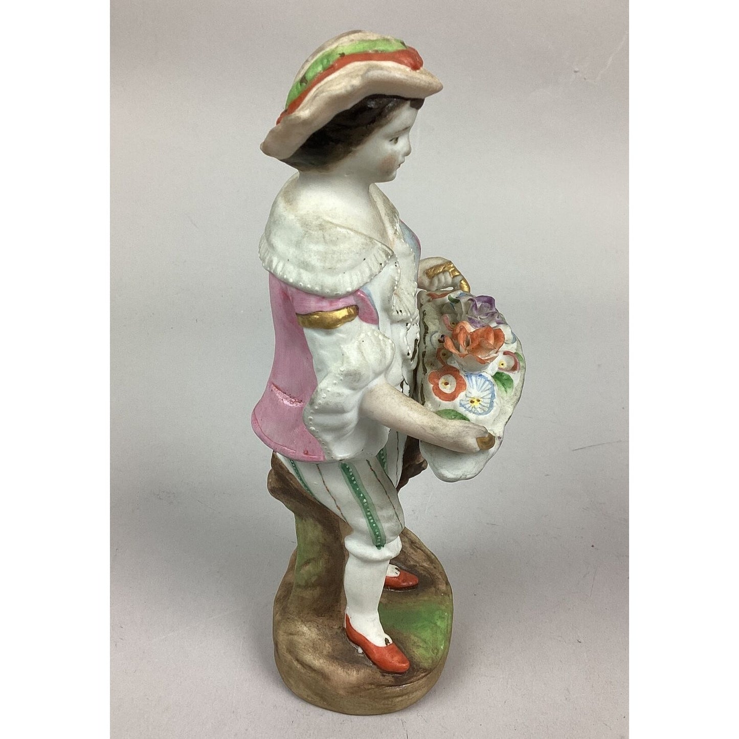 Lenwile China/Ardalt/Japan Hand Painted Figurine - Boy W/ Flowers - #6443