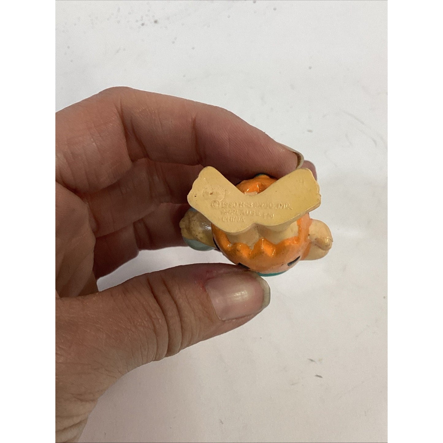 Vintage 1990 Fred Flinstone, Bam Bam And Pebbles Molded Toy Figures