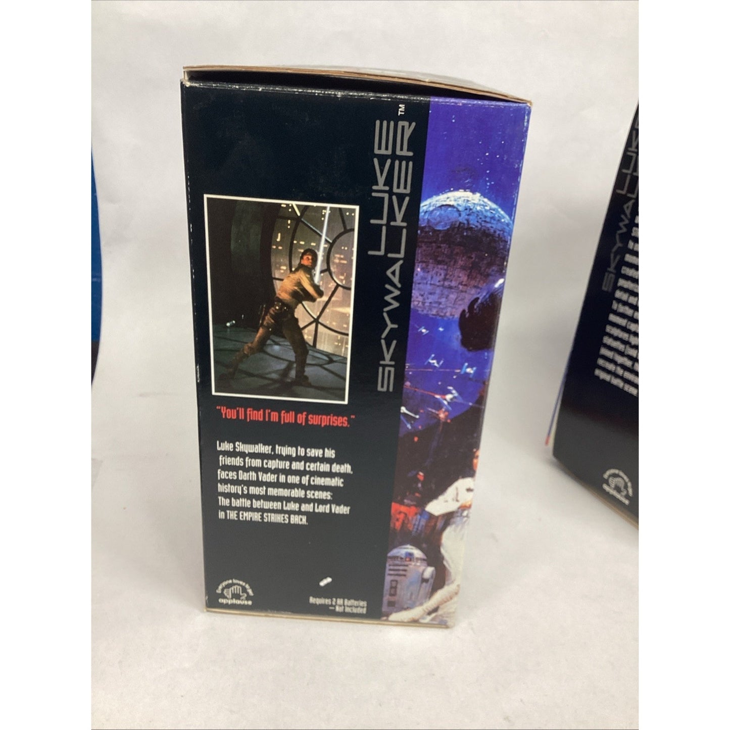 2 VTG Star Wars Classic Luke Skywalker Statuette With Working Lighted Base