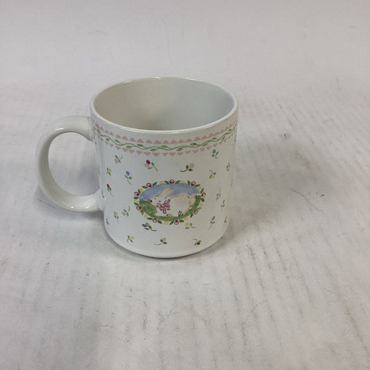 Vintage Michel & Company Floral and Bunny Mug - 1987