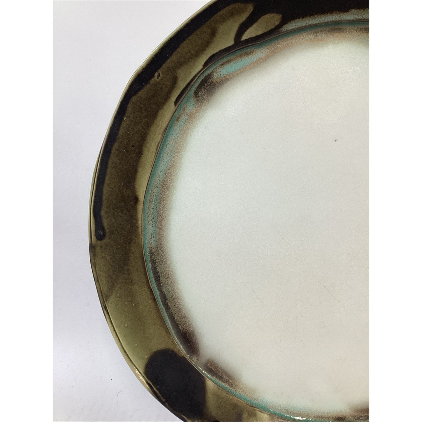 Large Handmade/Hand Painted Platter - 13.5”D