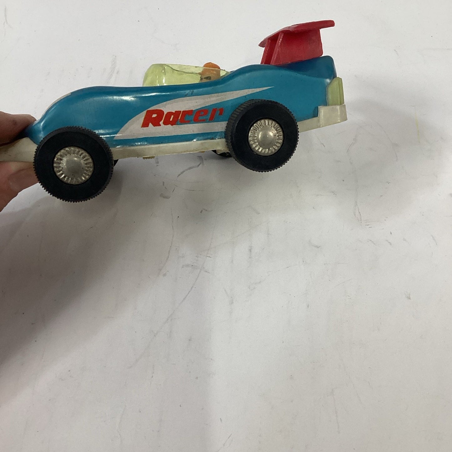 ME 811 RACER GYROACTION BATTERY OPERATED TIN TOY BLUE/RED