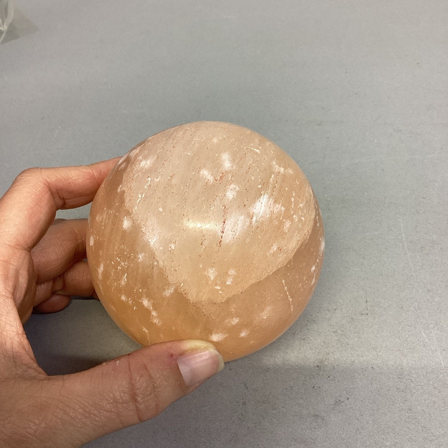 Set Of 4 Polished Stone Spheres And 2 Glass Spheres