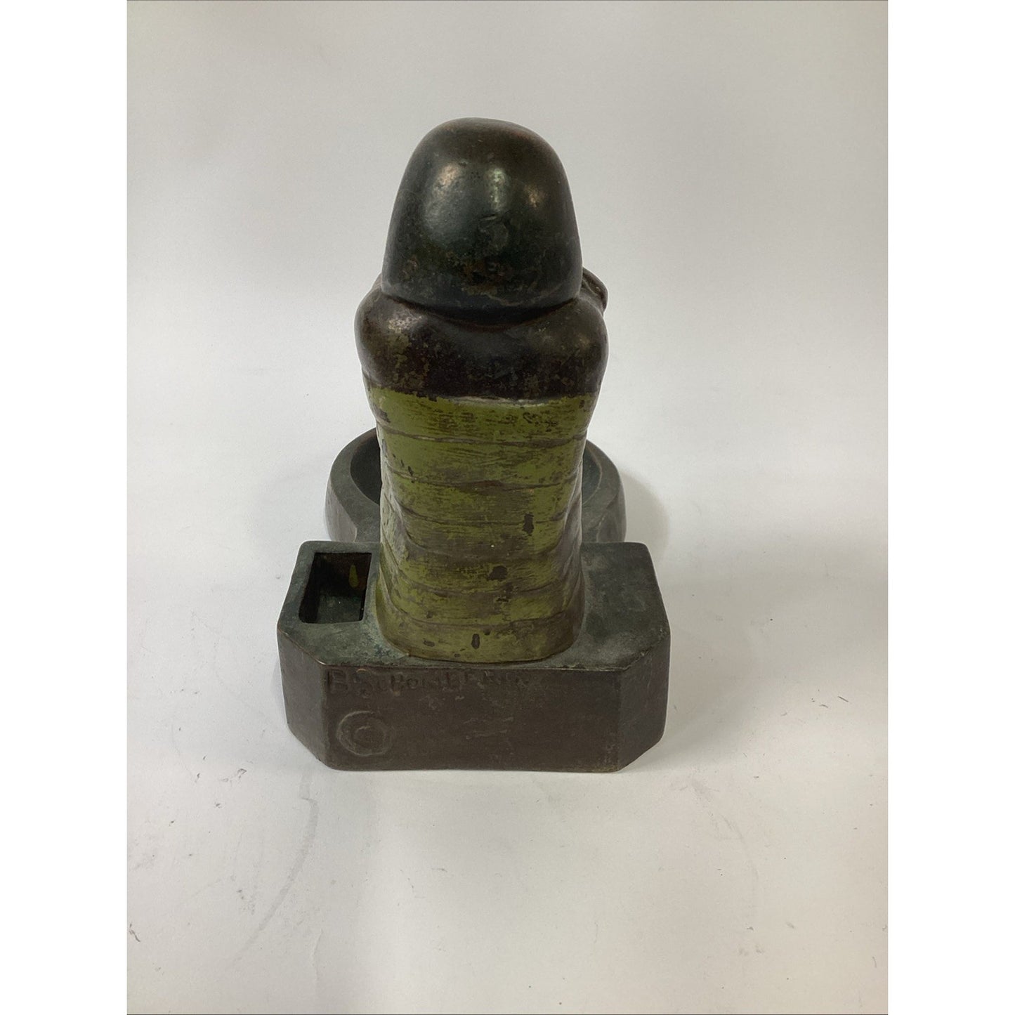 Vintage Metal Egyptian Ashtray Art (Missing Insert)