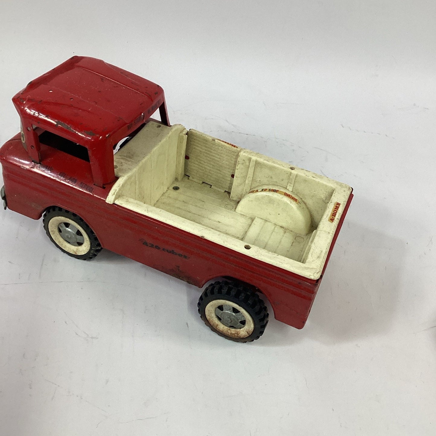Vintage Structo Red Pick-Up Truck Pressed Steel