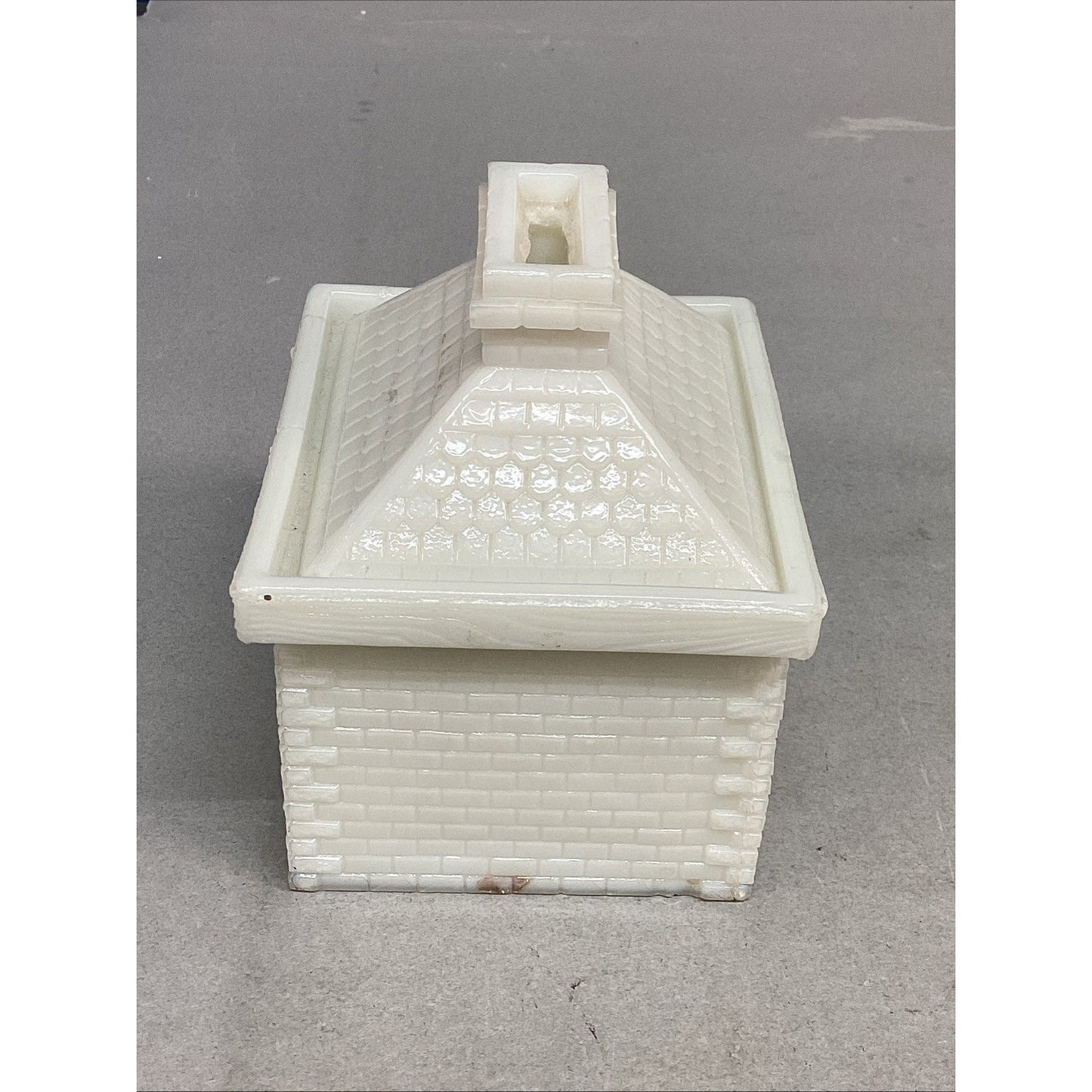 Westmoreland Milk Glass Schoolhouse Mustard Jar With Lid
