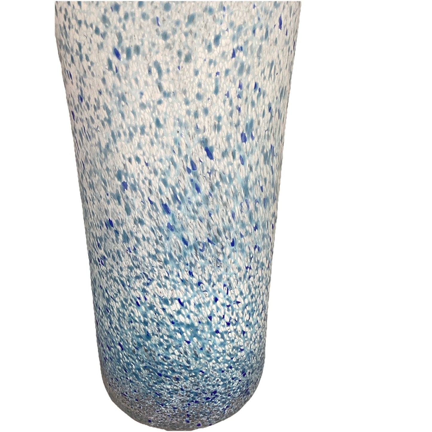 Handblown Speckled Blue Large Glass Decanter - 19”H
