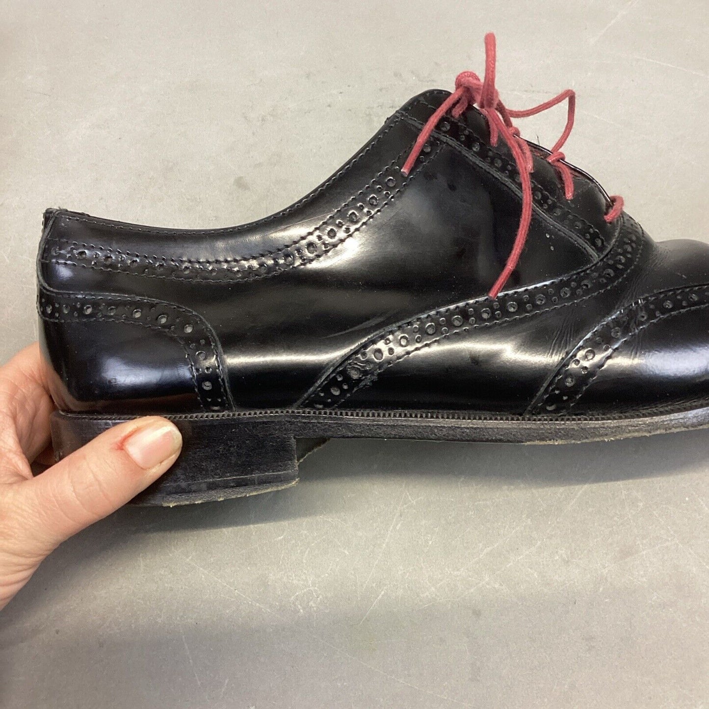 Vaneau Bottier A Paris Men’s Wingtip Black Oxford Dress Shoes - 42 1/2