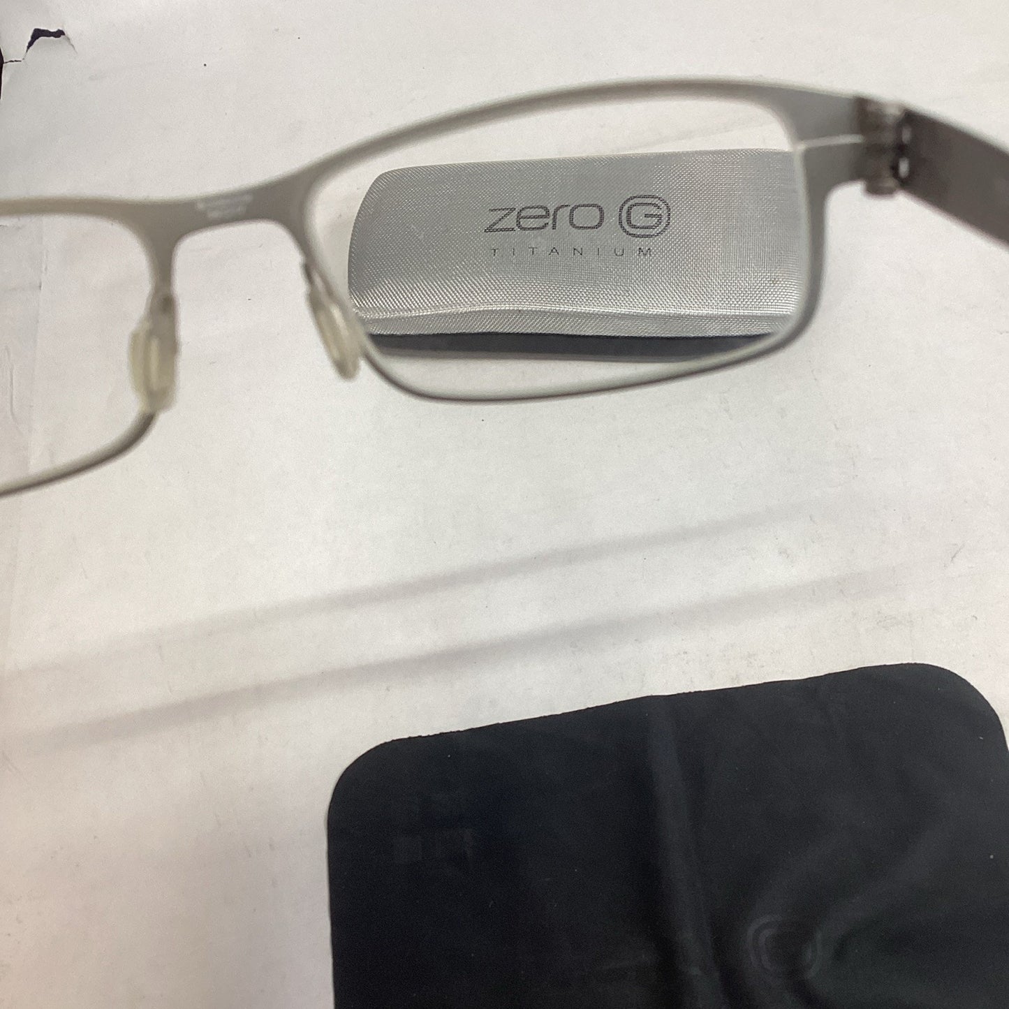 Zero G Titanium Brookville Black Silver Gradient 140mm Glasses W/ Hard Case