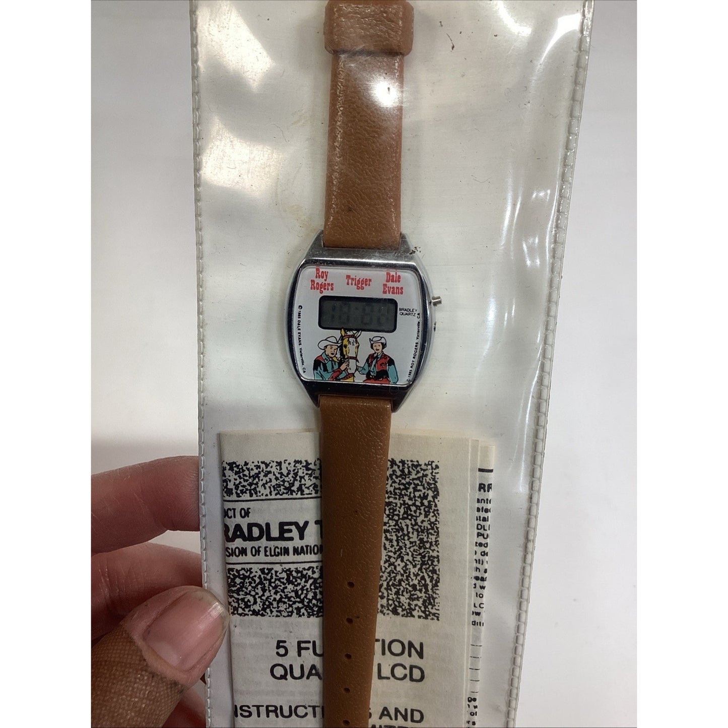 Vintage 1985 Roy Rogers, Trigger, Dale Evans 5 Function Quartz LCD Watch