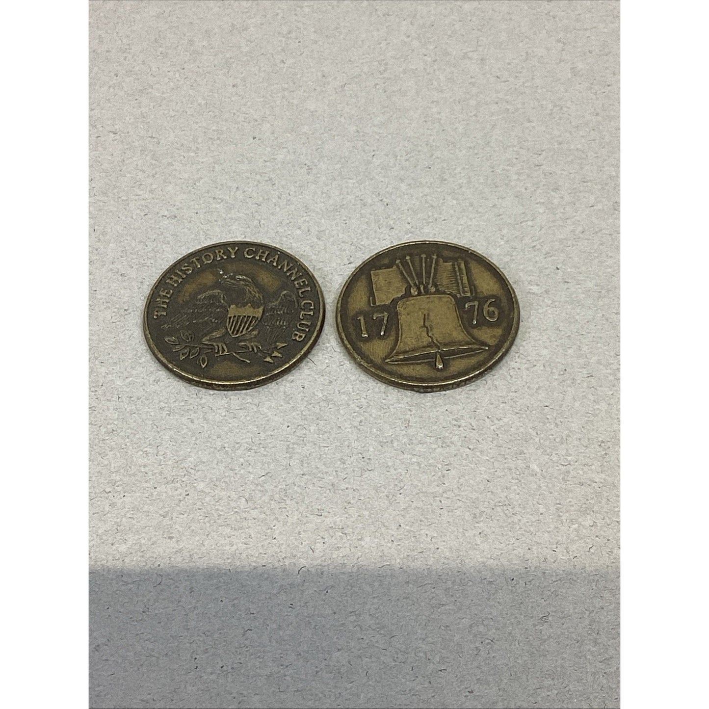 2 - The History Channel Club 1776 Eagle & USA Liberty Bell Bicentennial Coins