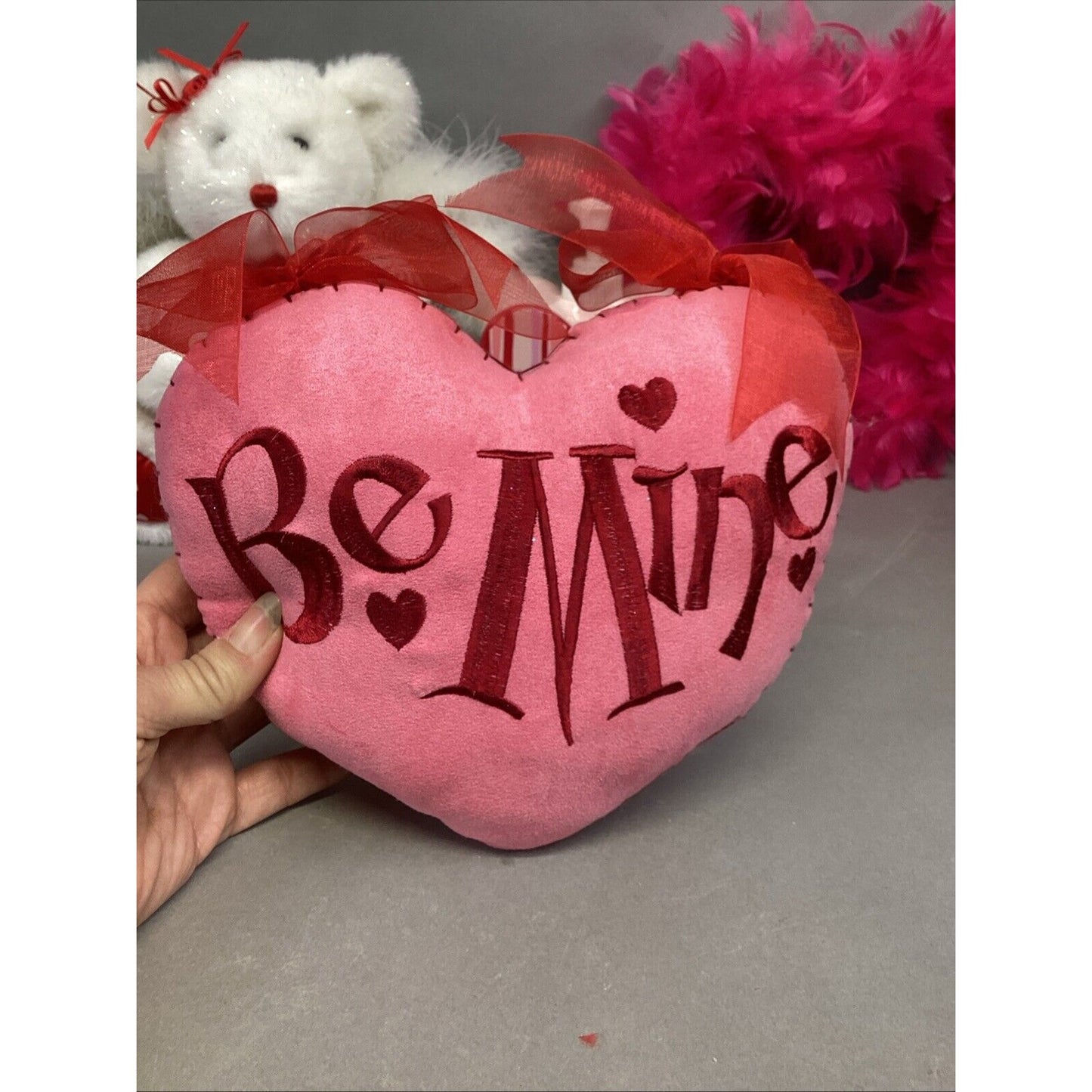 Set Of 14 Valentines Day Party Set - Plush Bear, Soap Pump, Pillows, Lights