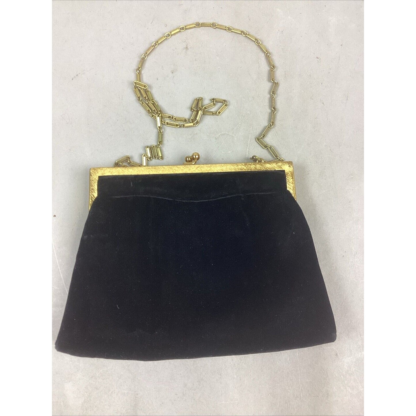 MM Morris Moskowitz Vintage Black Velvet Evening Bag