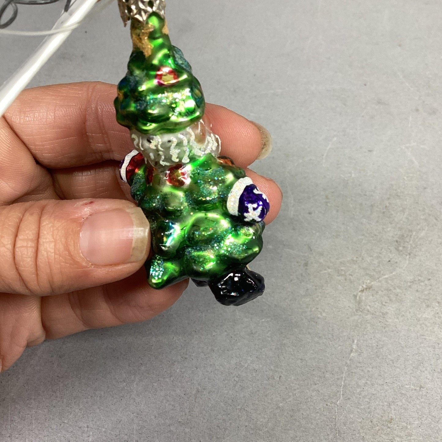 Radko Spruced Up Santa Gem With Tags #1010939 - Damaged