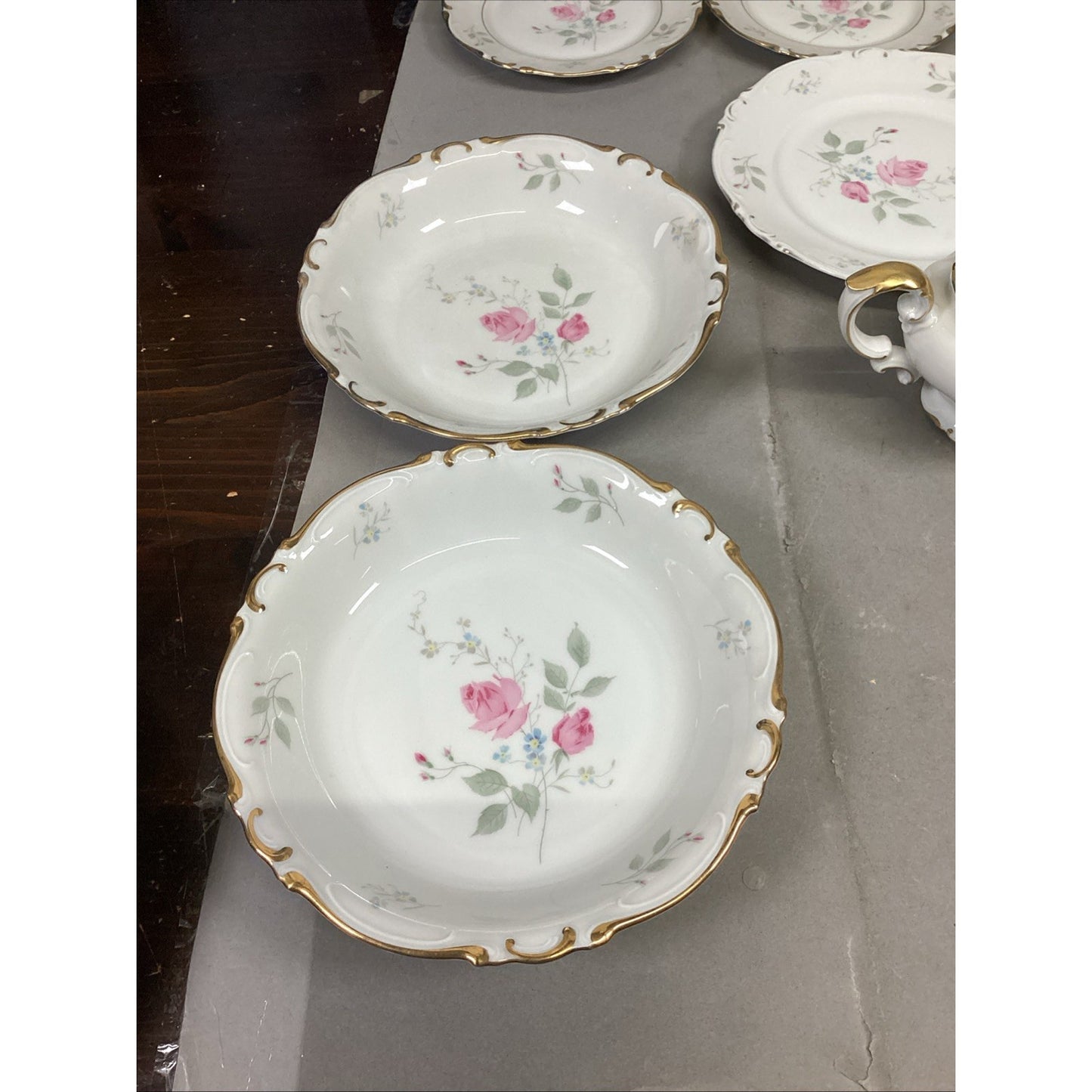 Set Of 30 Pink Floral H&Co Selb Bavaria Germany Heinrich Cup/Saucer/Bowls + More
