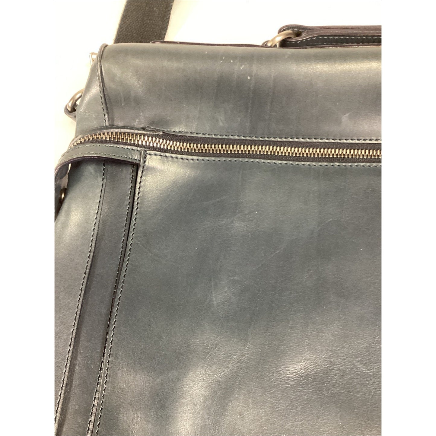 Marni Navy Blue Leather Tote Shoulder Messenger Bag W/ Shoulder Strap/2 Pockets
