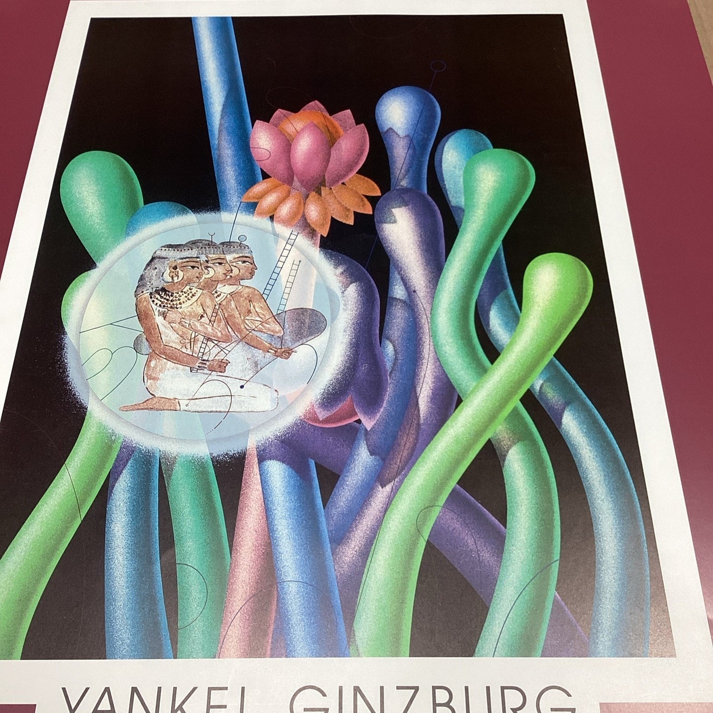 Yankel Ginzburg Signed 1982 Art Expo Poster - 29.75x22”