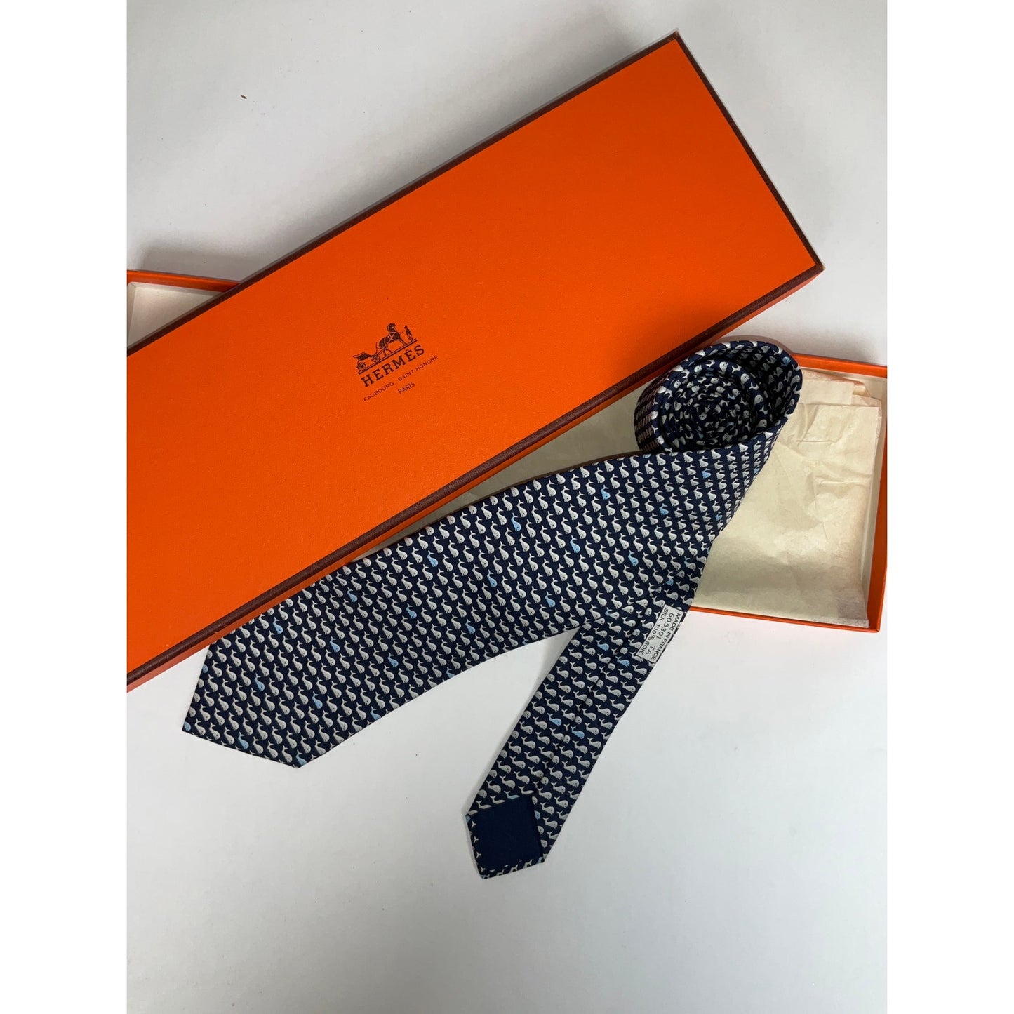 Men’s Hermès Whale Tie REF: 605301 TA | No Box