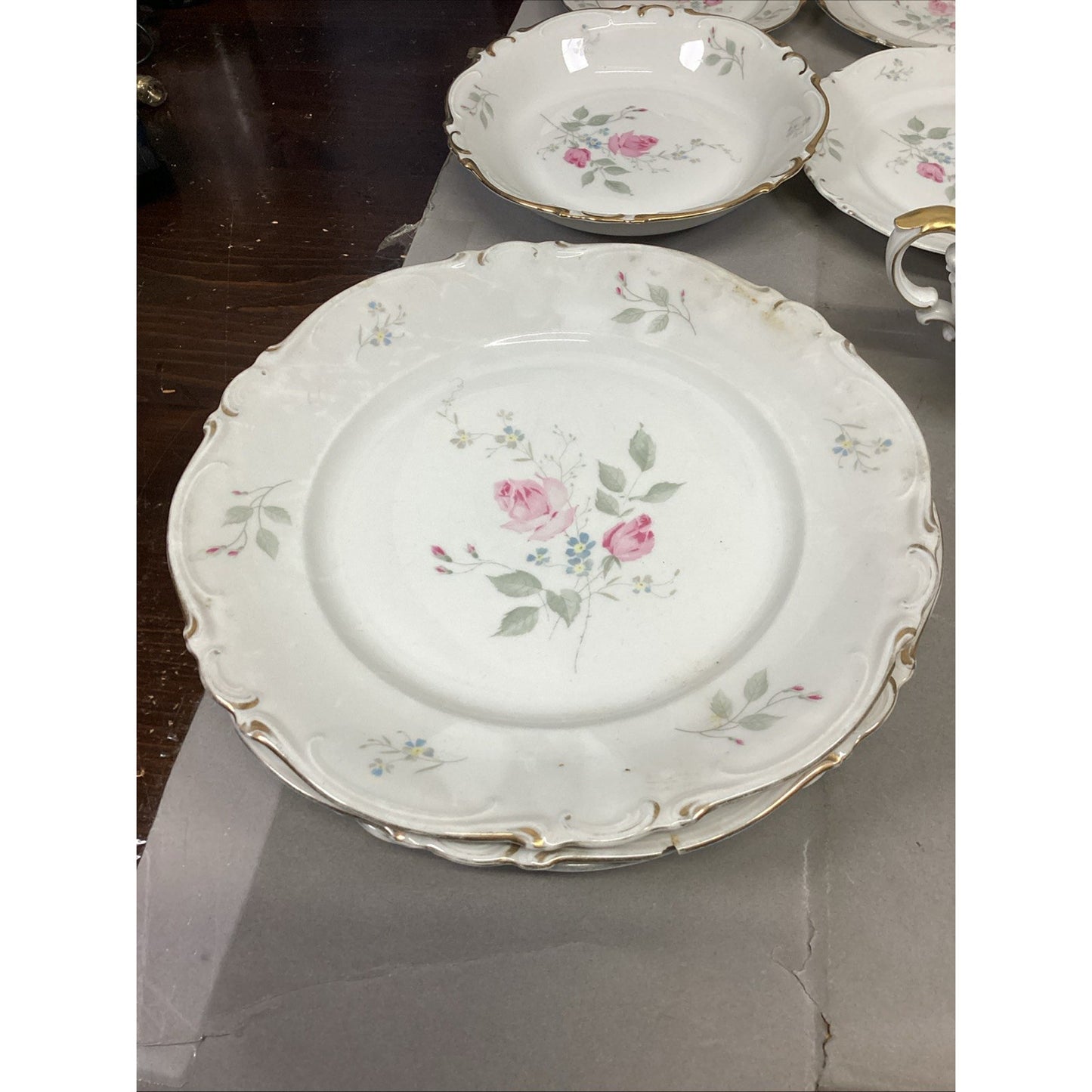Set Of 30 Pink Floral H&Co Selb Bavaria Germany Heinrich Cup/Saucer/Bowls + More
