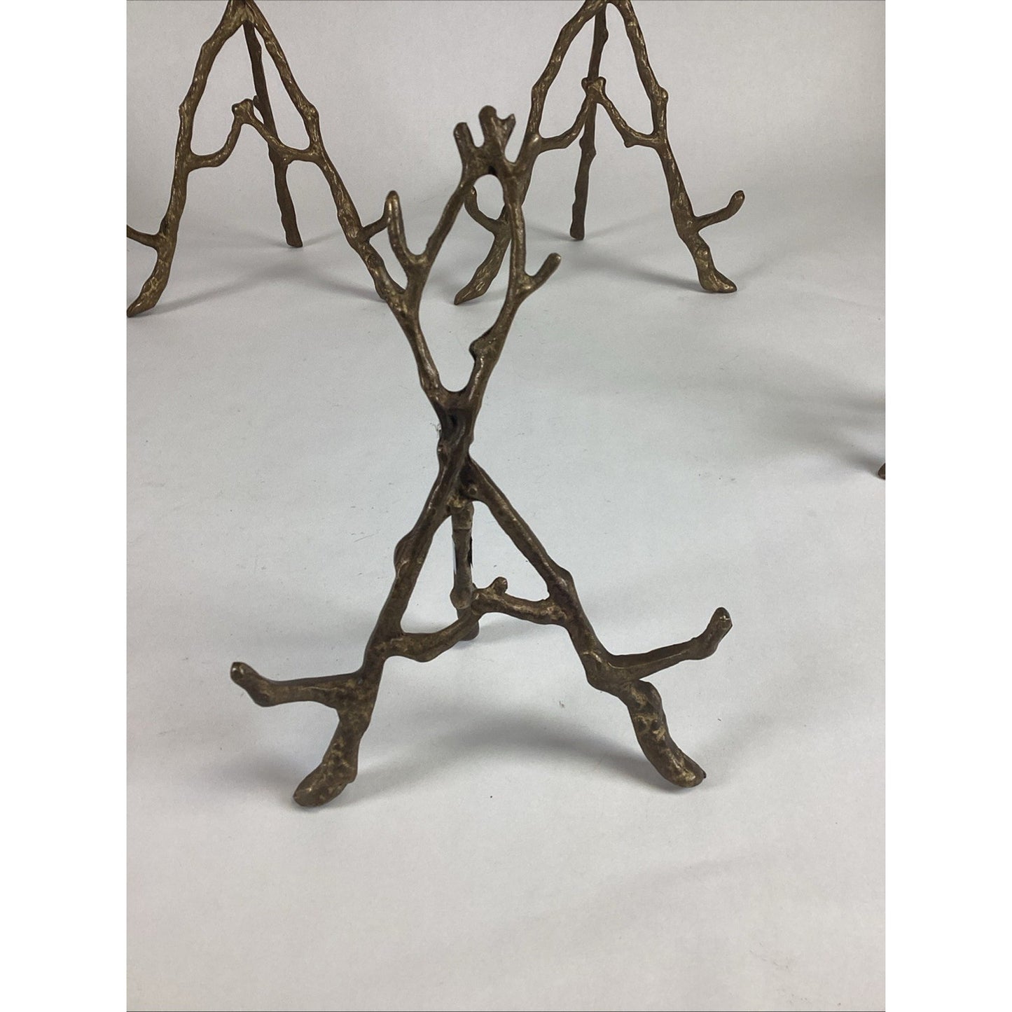 4 San Pacific Intl SPI Metal Gold Plate Pic Holder with Branches/Woodland Theme