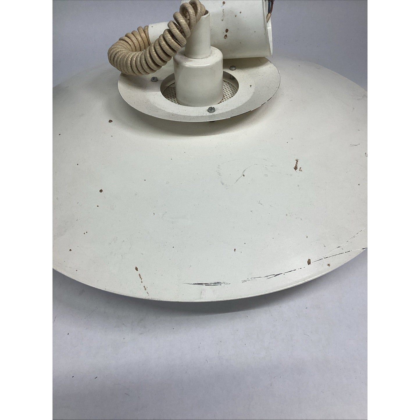 Large White Mid Century Modern Pendant Dining Table Lamp - Untested