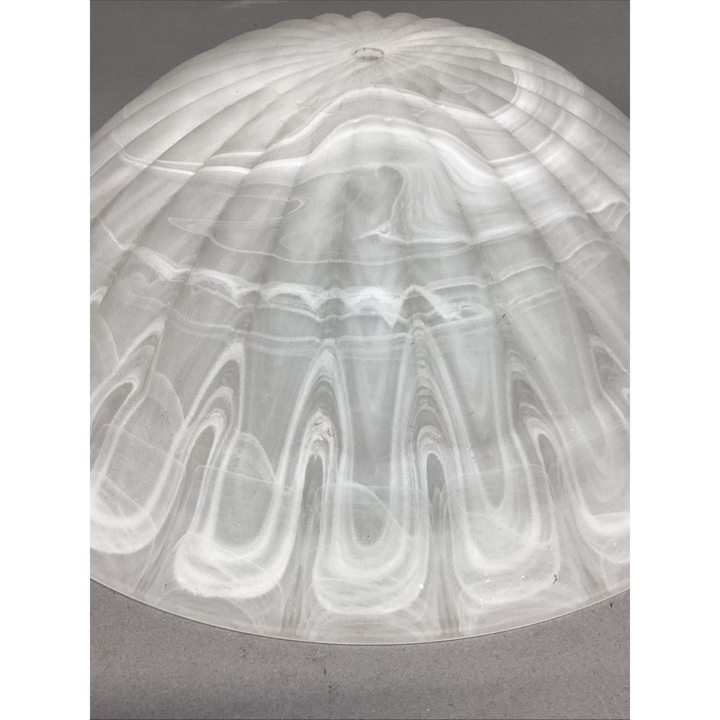 Vintage Frosted Glass Pendant Light Shade - 15.75”Dx5.5”H