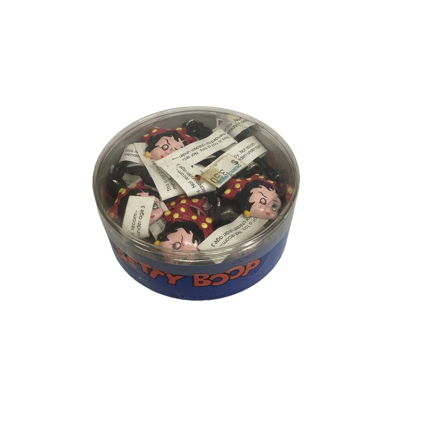 Vintage 1990 Container - Betty Boop Keychains - New - 5.3 Ounces