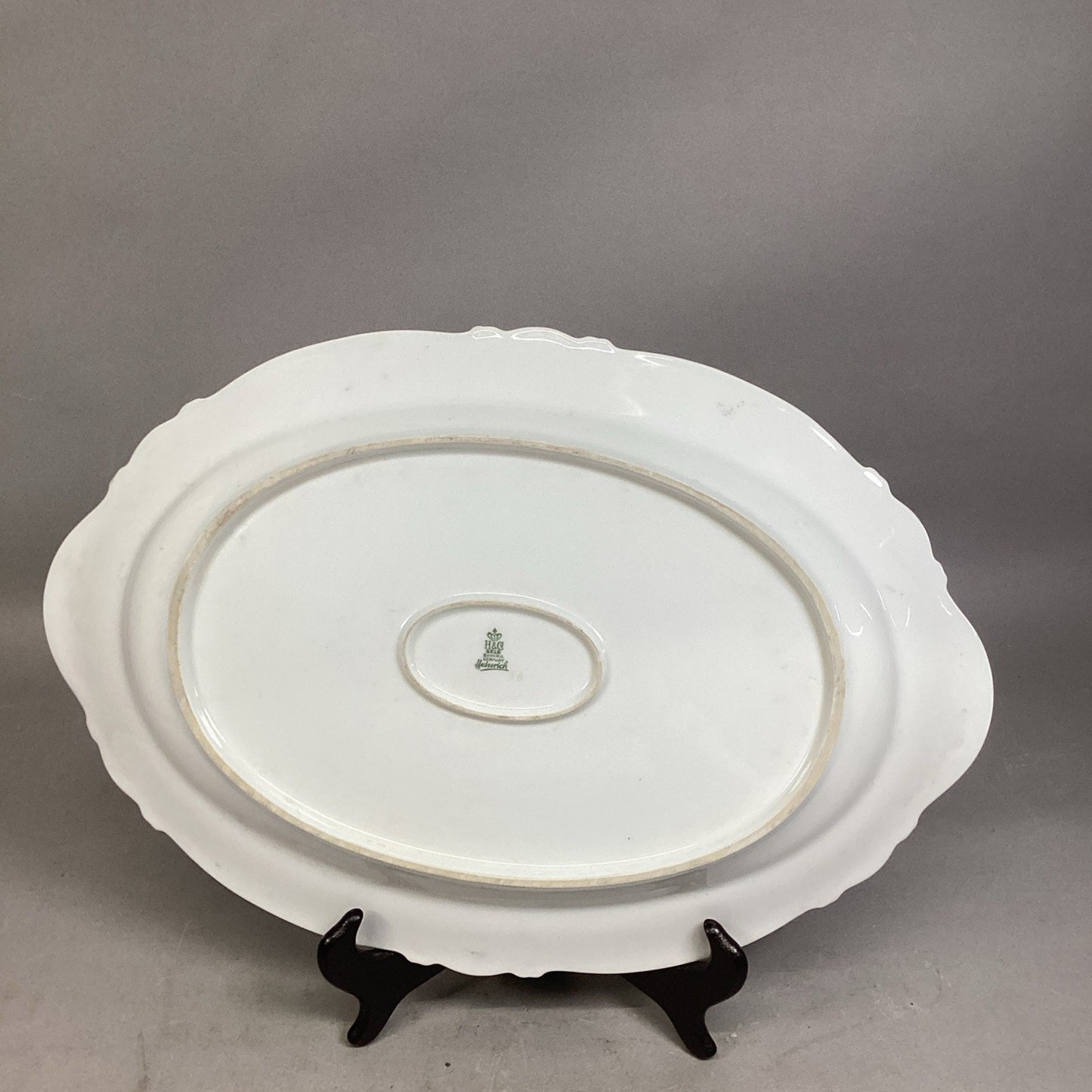 Set Of 2 Heinrich & Co. Selb Pink Floral Serving Platters - Bavaria Germany