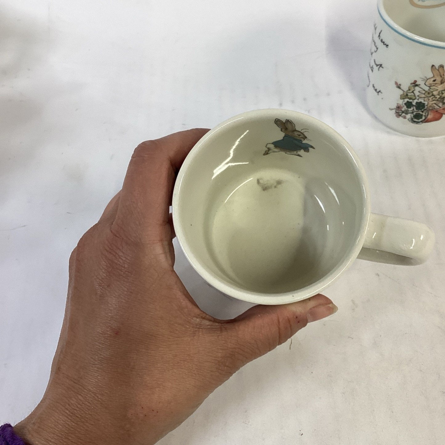 Lot of 2 Wedgwood Peter Rabbit Vintage Mugs