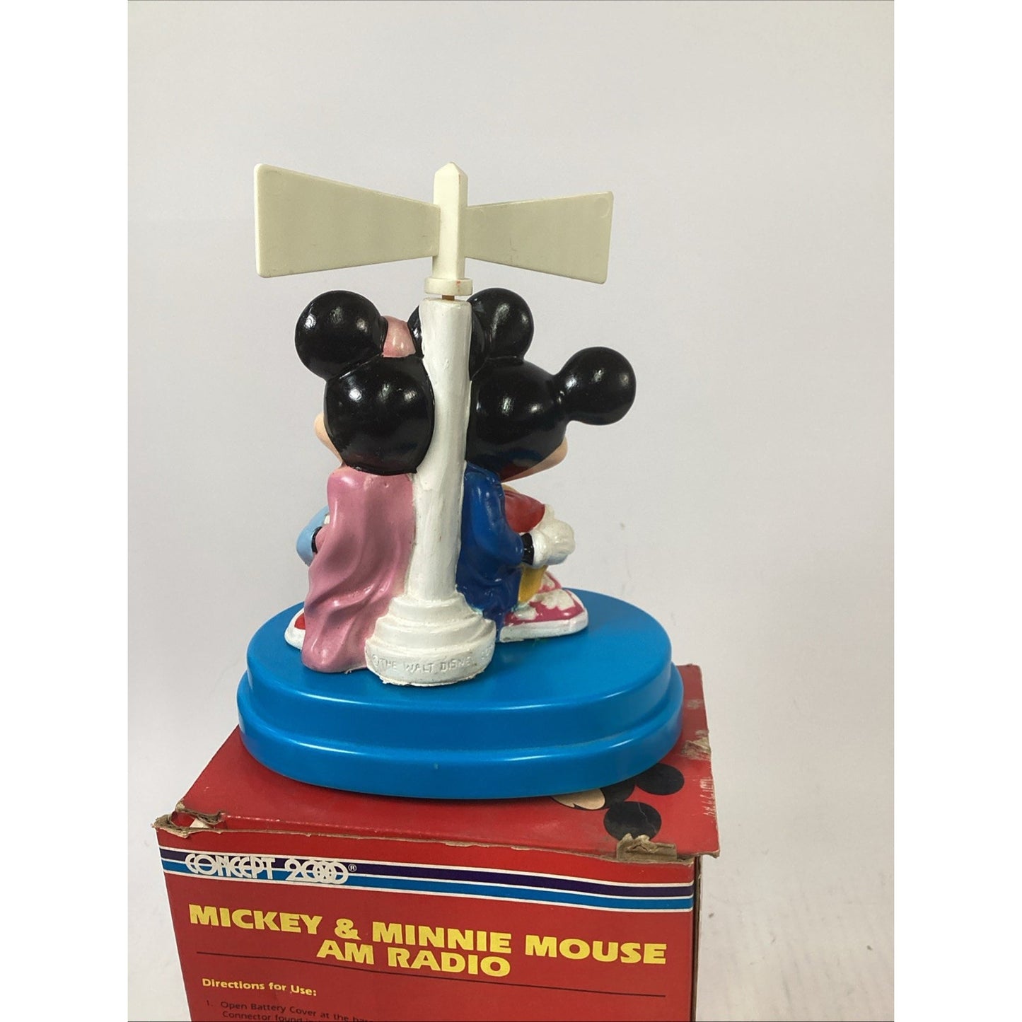 Vintage Mickey Minnie Mouse AM Radio 3D Figures Music City Tested & Works