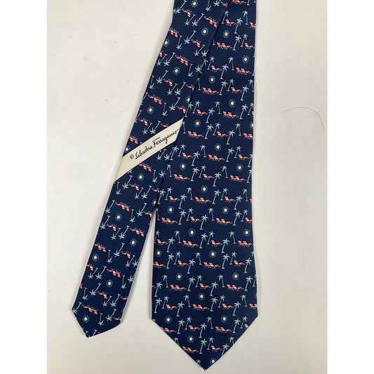 Mens Salvatore Ferragamo Beach Chairs Tie | No Box