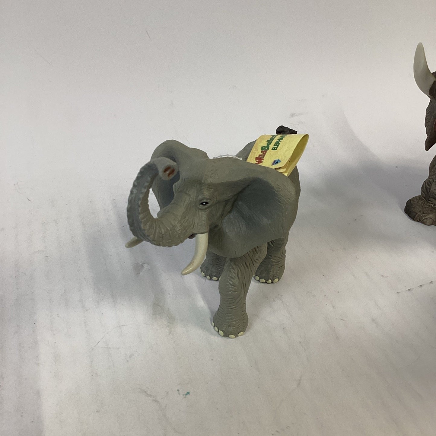 Lot Of 3 - 2 Bull Elephant Figurines & 1 Candle
