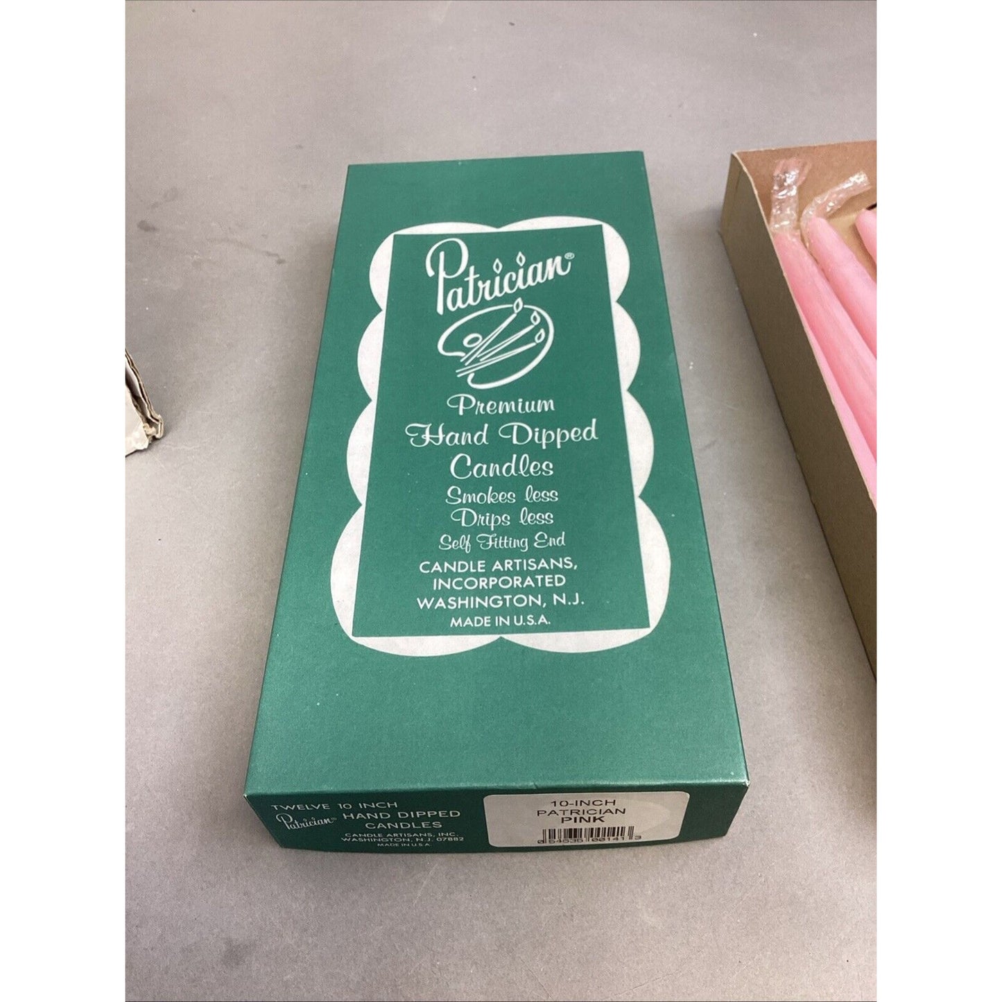 Dept 56 Glitterville Easter Egg Party Hat w/ 6 Patrician Pink 10” Candles