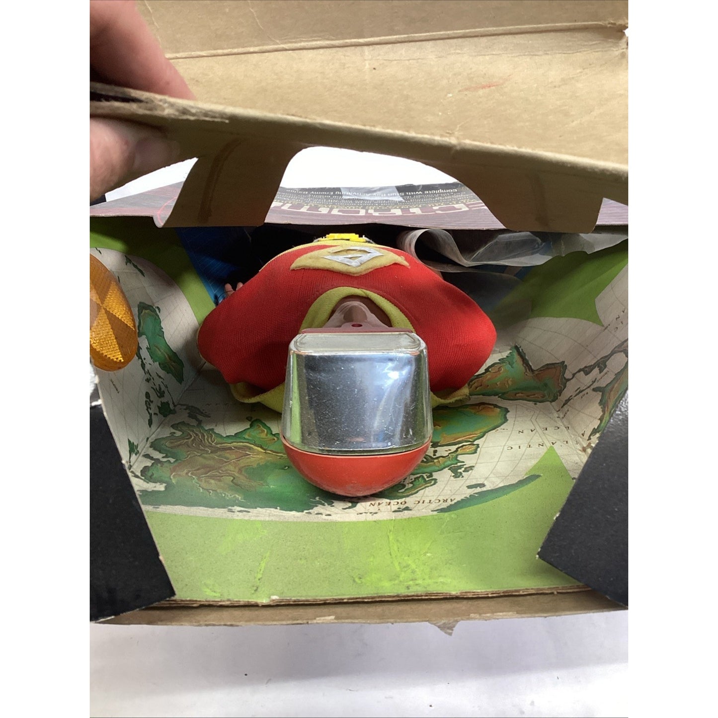 Vintage NOS 1977 Electroman Action Figure W/ Original Box - Box Is Damaged