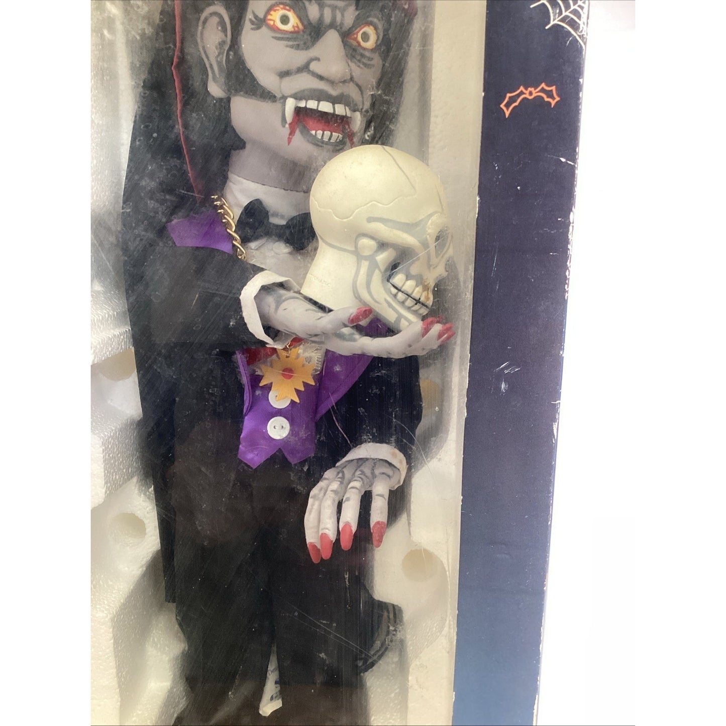 Vintage Witch Time Animated Dracula Figurine With Box - NOS
