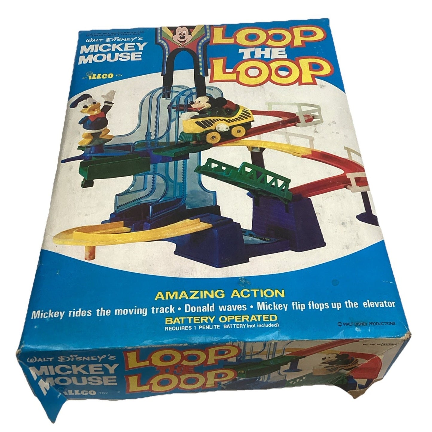 1970’s NOS Illco Disney's Mickey Mouse Loop The Loop Roller Coaster Playset