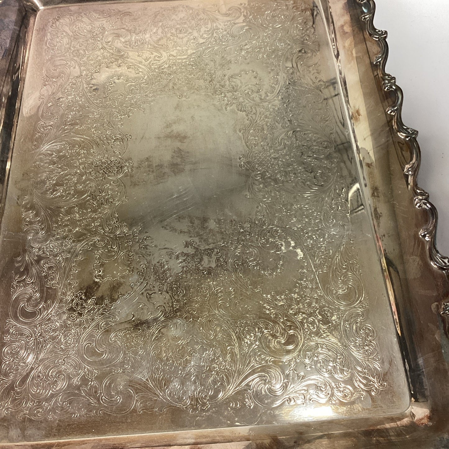 Lot Of 10 Silver Plated Platters, Bowls, Sugar/Creamer And Spoon