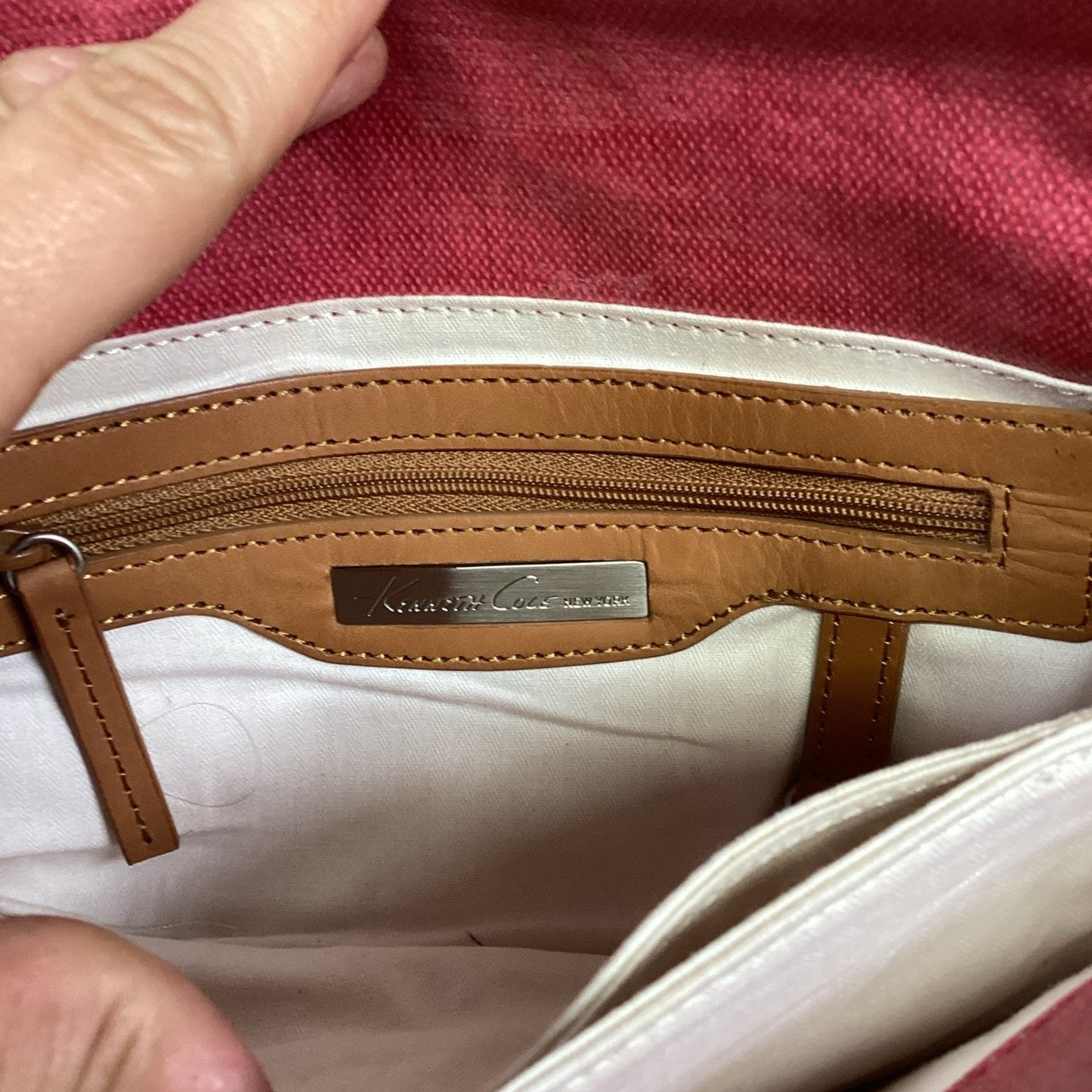Kenneth Cole Genuine Leather Coral Purse Wristlet Clutch