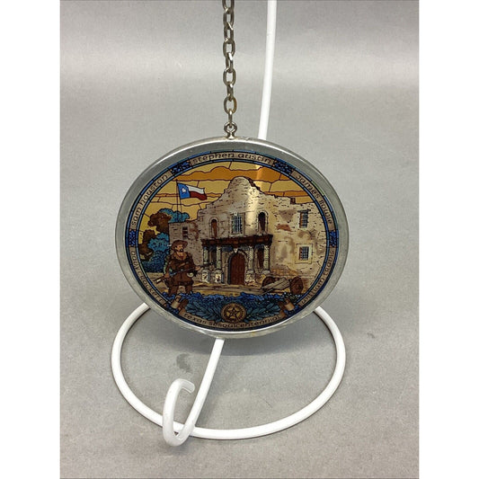 Stained Glass Guild Alamo Texas Hanging Ornament window charm suncatcher 3.5”